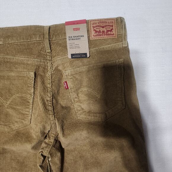 Levi's 314 mid rise 30 x30 corduroy women's - Picture 3 of 7